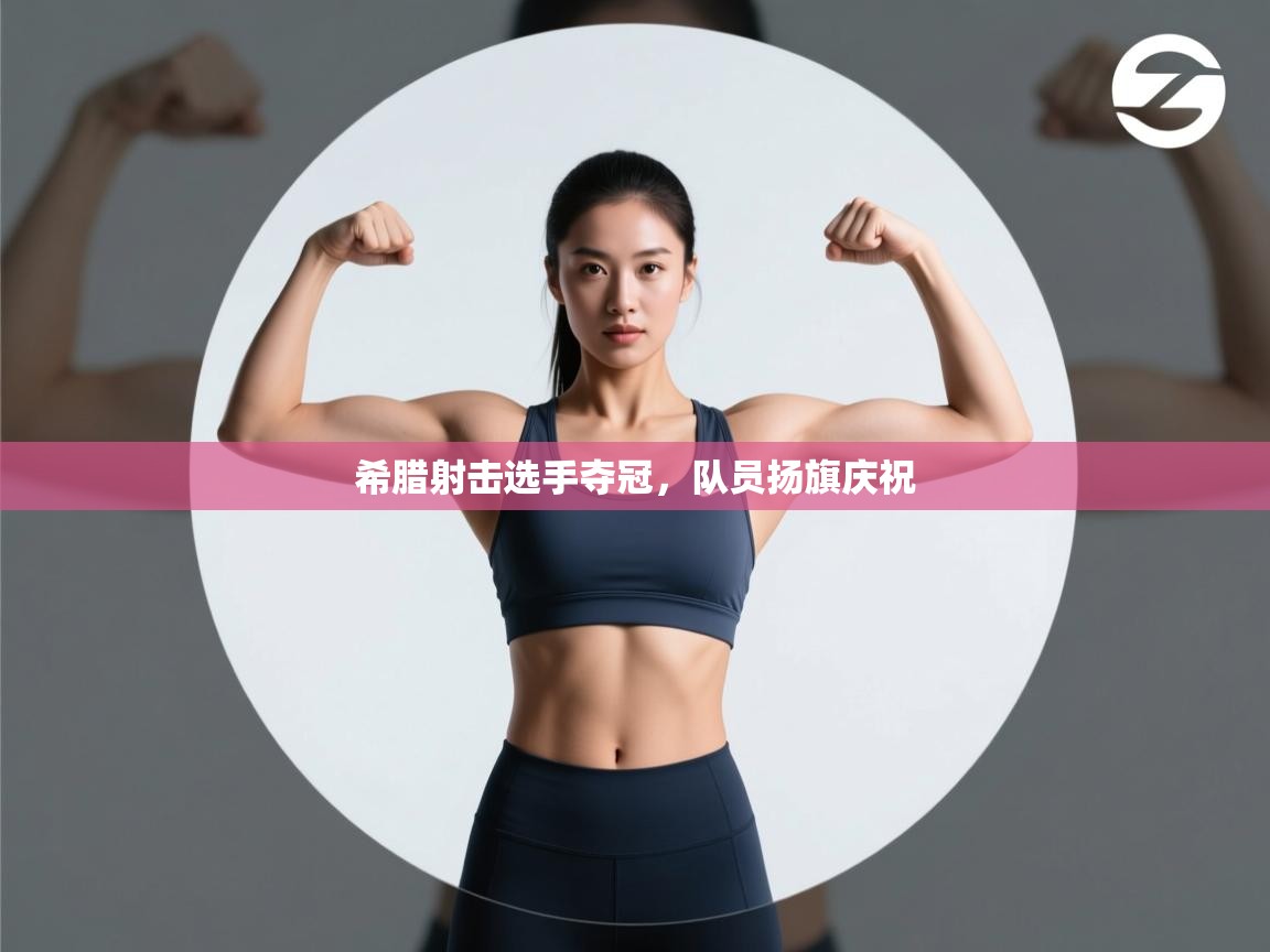 希腊射击选手夺冠，队员扬旗庆祝  第2张